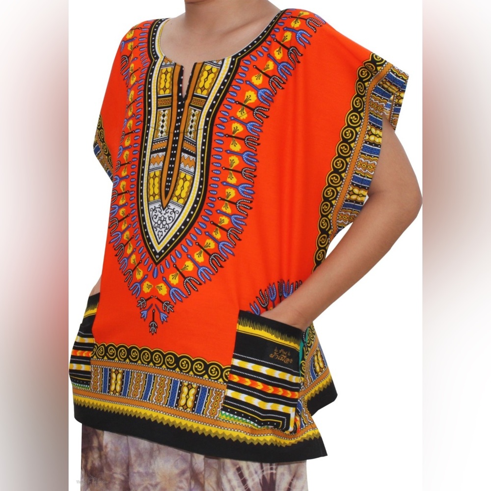 RaanPahMuang NWOT! Multi/Orange Short Sleeve Brand Shirt Size S